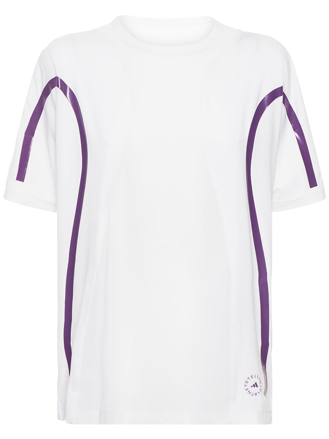Adidas By Stella Mccartney Running Relaxed T-shirt In White,purple