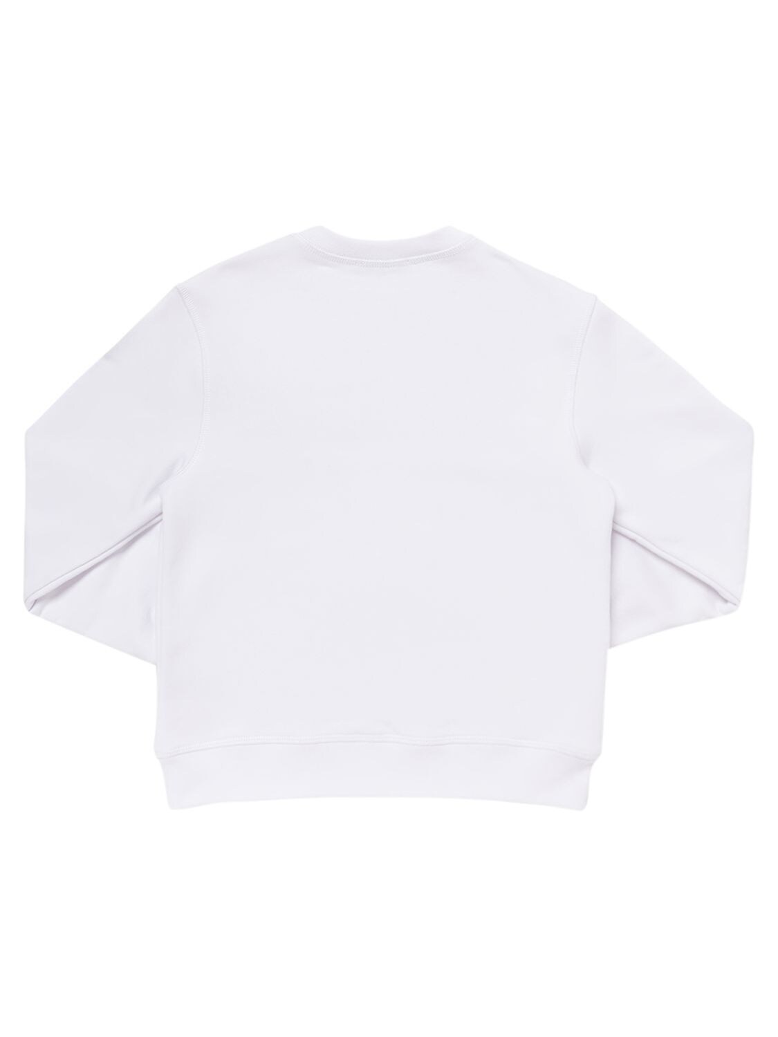 Shop Dsquared2 Logo Print Cotton Sweatshirt In White