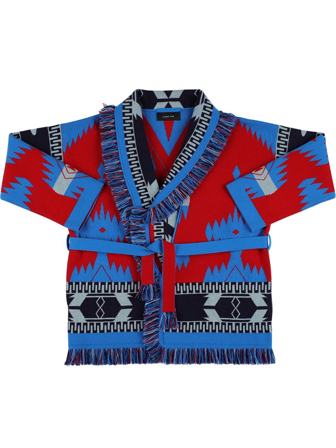 Alanui Kids' Jacquard Cashmere Knit Jacket In Multicolor