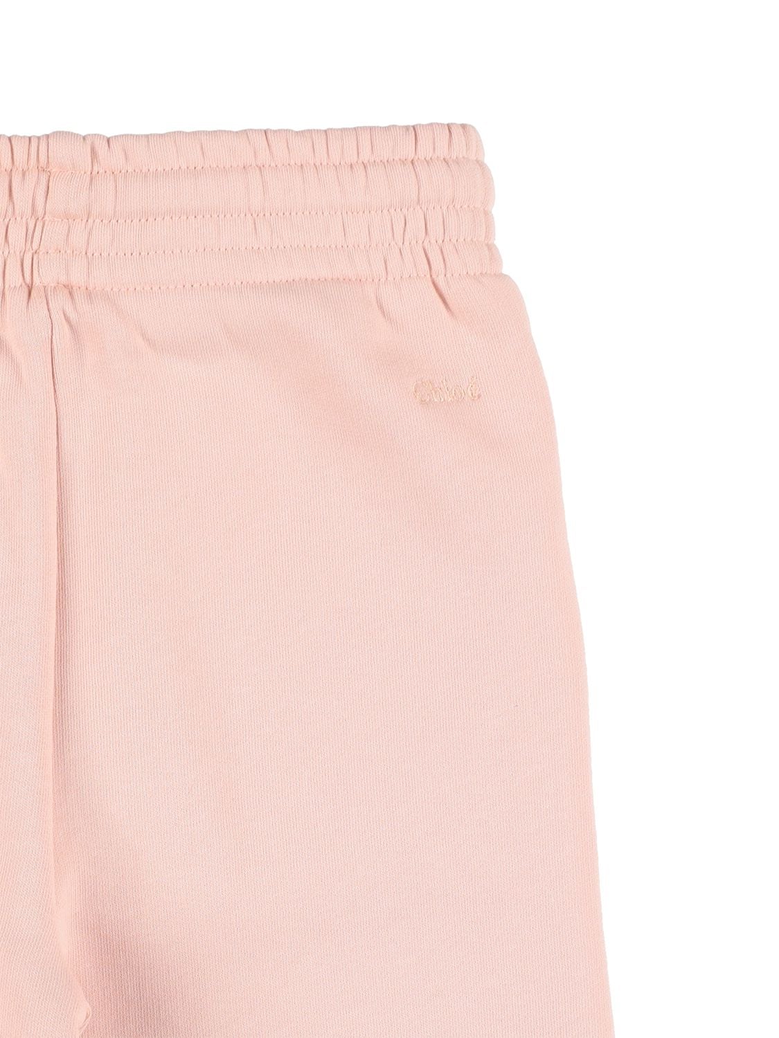 Chloé Organic Cotton Sweatpants In Pink