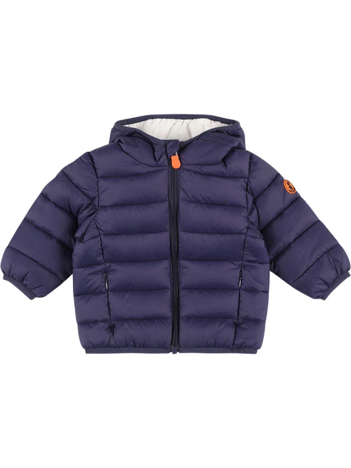 Save The Duck Babies' Hooded Nylon Puffer Jacket In Navy