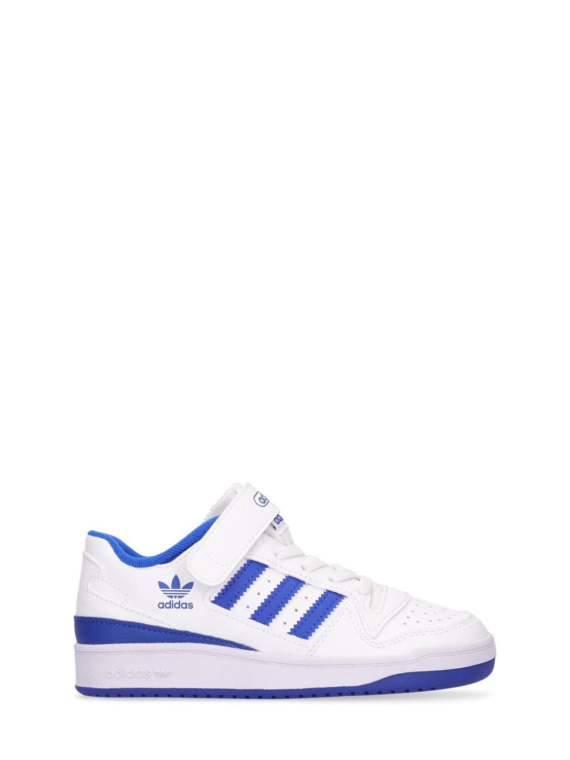 ADIDAS ORIGINALS FORUM FAUX LEATHER LOW LACE-UP SNEAKERS
