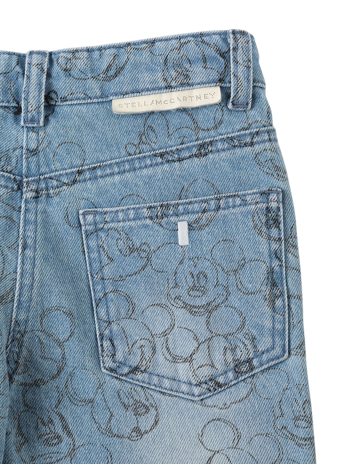 Luisaviaroma Girls Clothing Jeans Stretch Jeans Mickey Mouse Print Stretch Jeans 