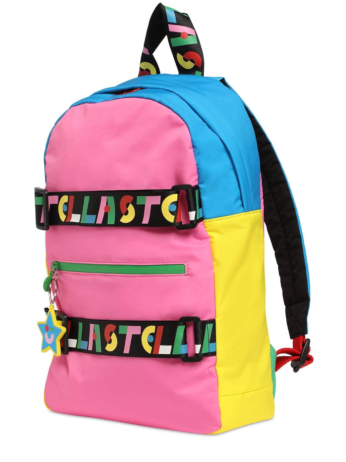 Stella Mccartney Kids' Recycled Nylon Backpack W/ Logo Tape In ...