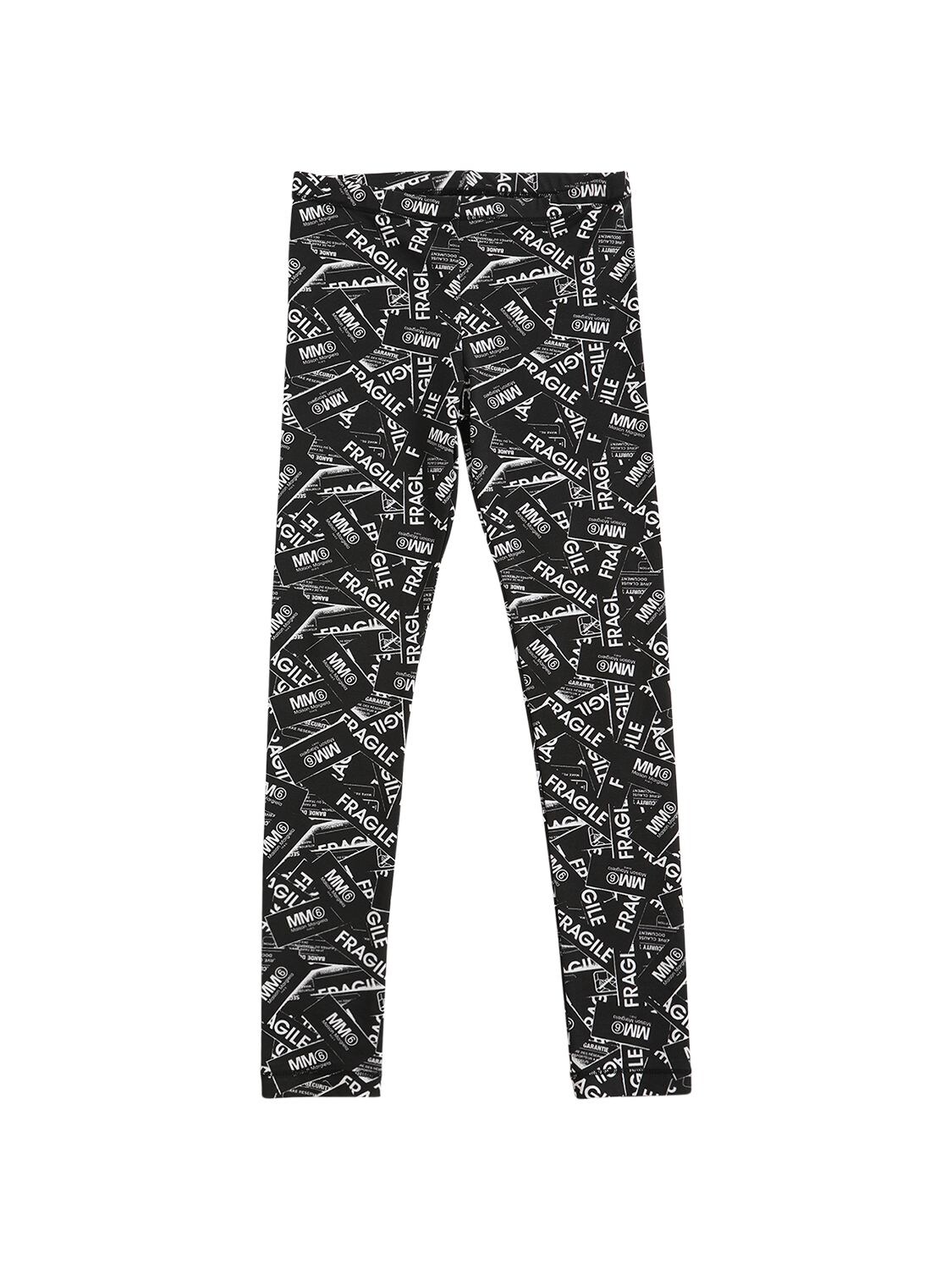 MM6 MAISON MARGIELA PRINTED COTTON JERSEY LEGGINGS