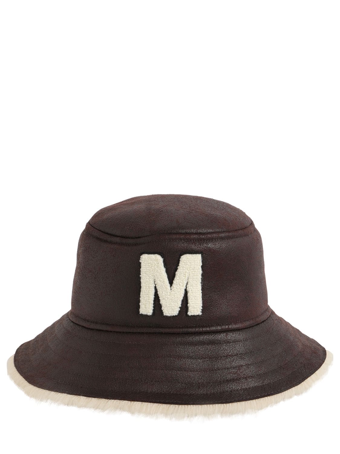 MM6 MAISON MARGIELA FAUX SHEARLING BUCKET HAT