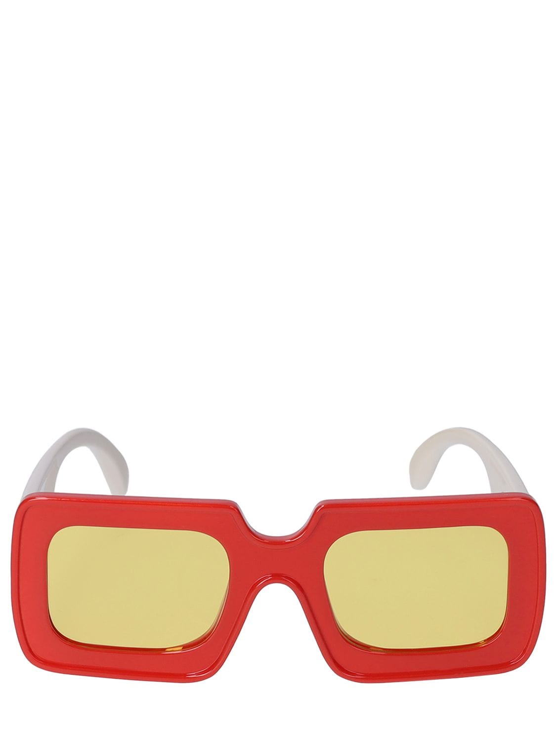 The Animals Observatory Kids' Logo Print Recycled Poly Sunglasses In Red,white