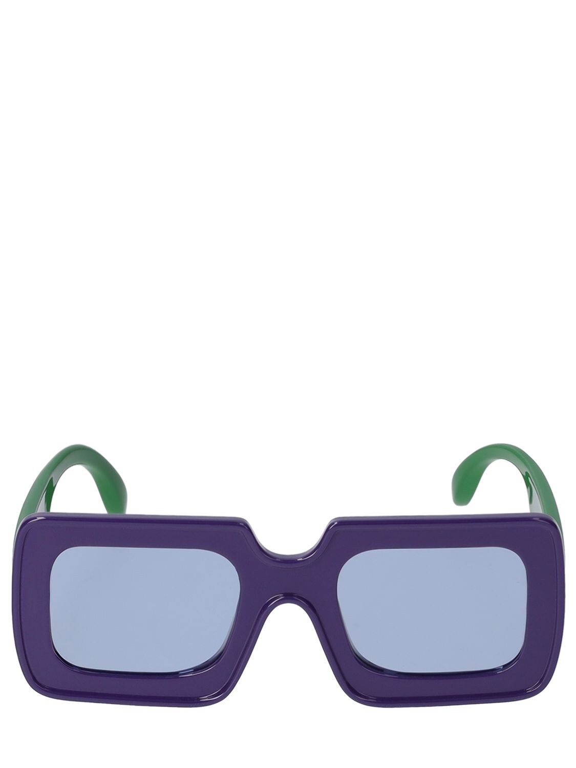 Shop The Animals Observatory Logo Print Recycled Poly Sunglasses In Purple,green