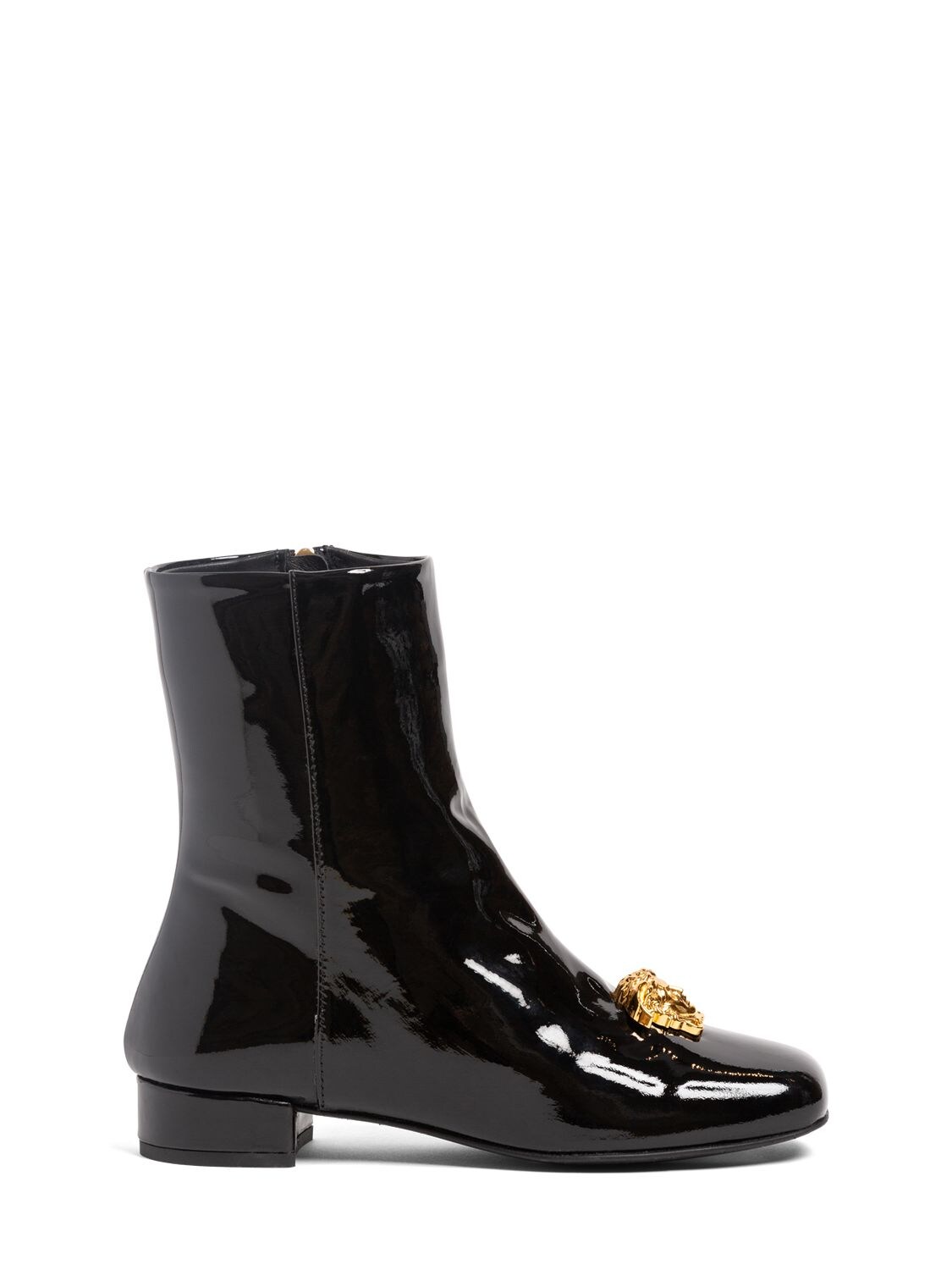 Patent Leather Boots W/ Medusa
