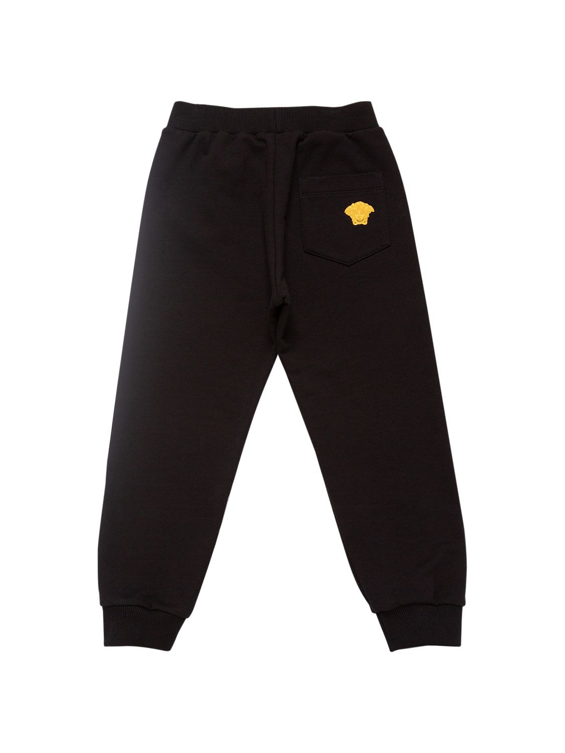 VERSACE MEDUSA EMBROIDERED COTTON SWEATtrousers
