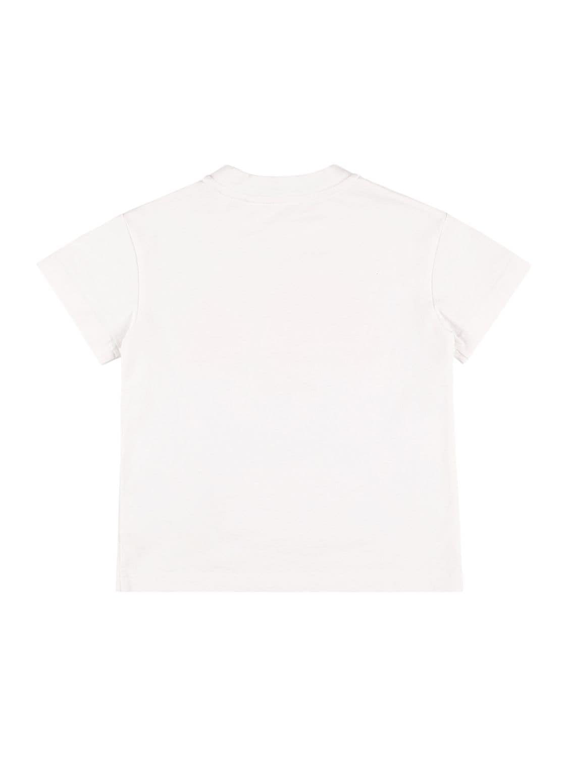 Shop Palm Angels Bear Print Cotton Jersey T-shirt In White