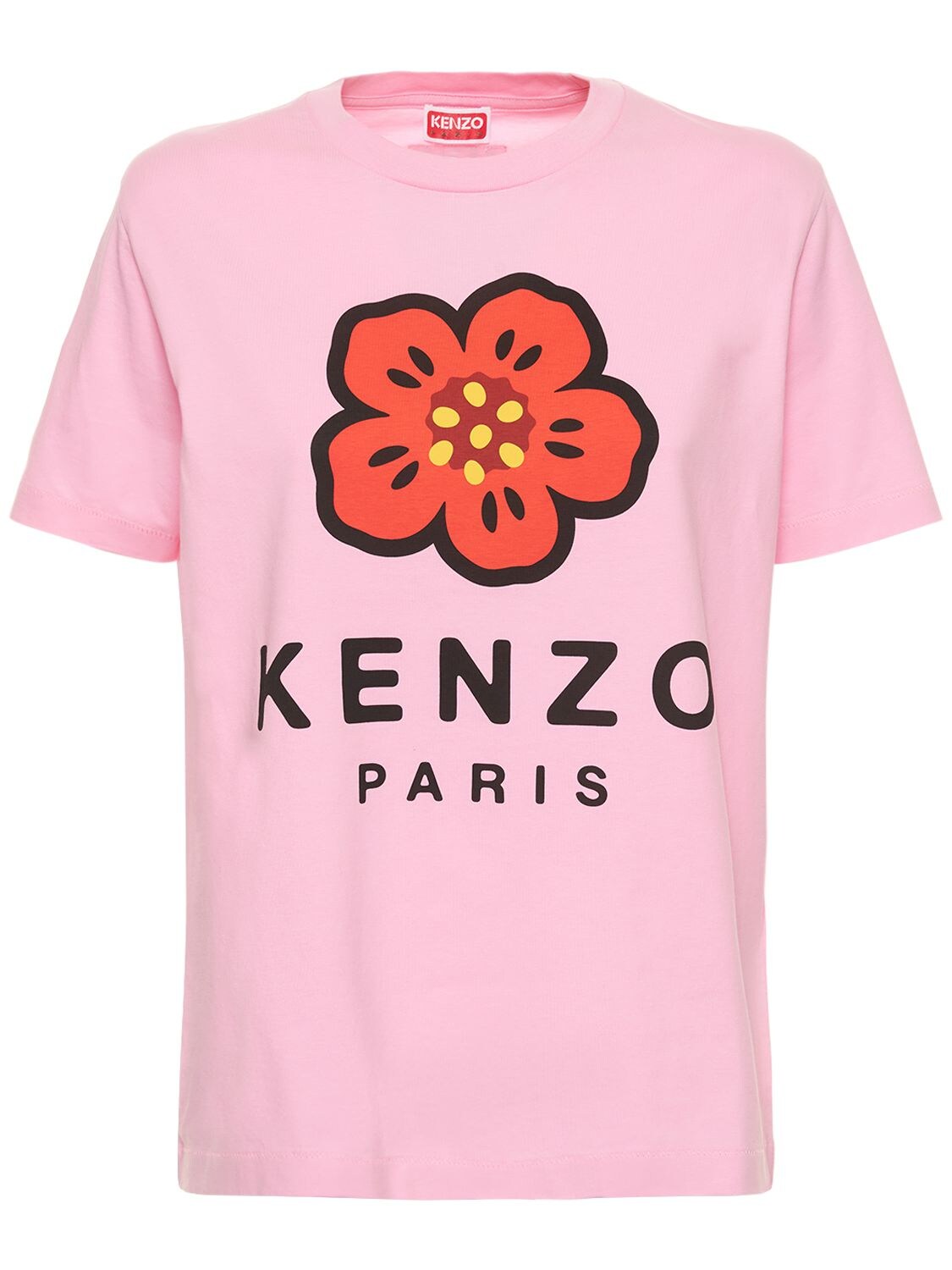 KENZO PARIS Printed Logo Loose Cotton Jersey T-shirt