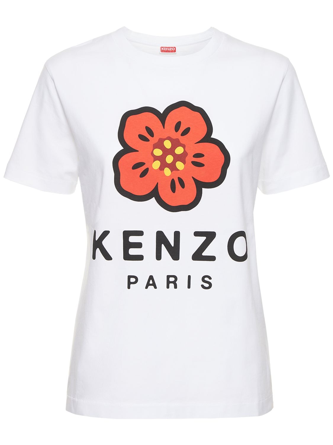 KENZO PARIS Printed Logo Loose Cotton Jersey T-shirt