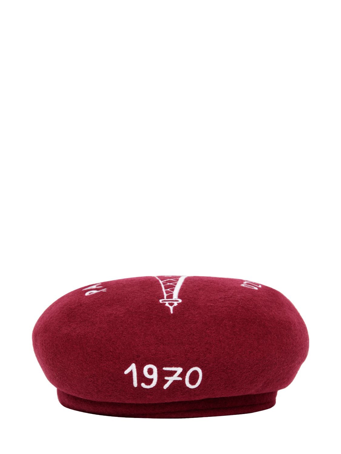 KENZO EMBROIDERED LOGO WOOL BERET