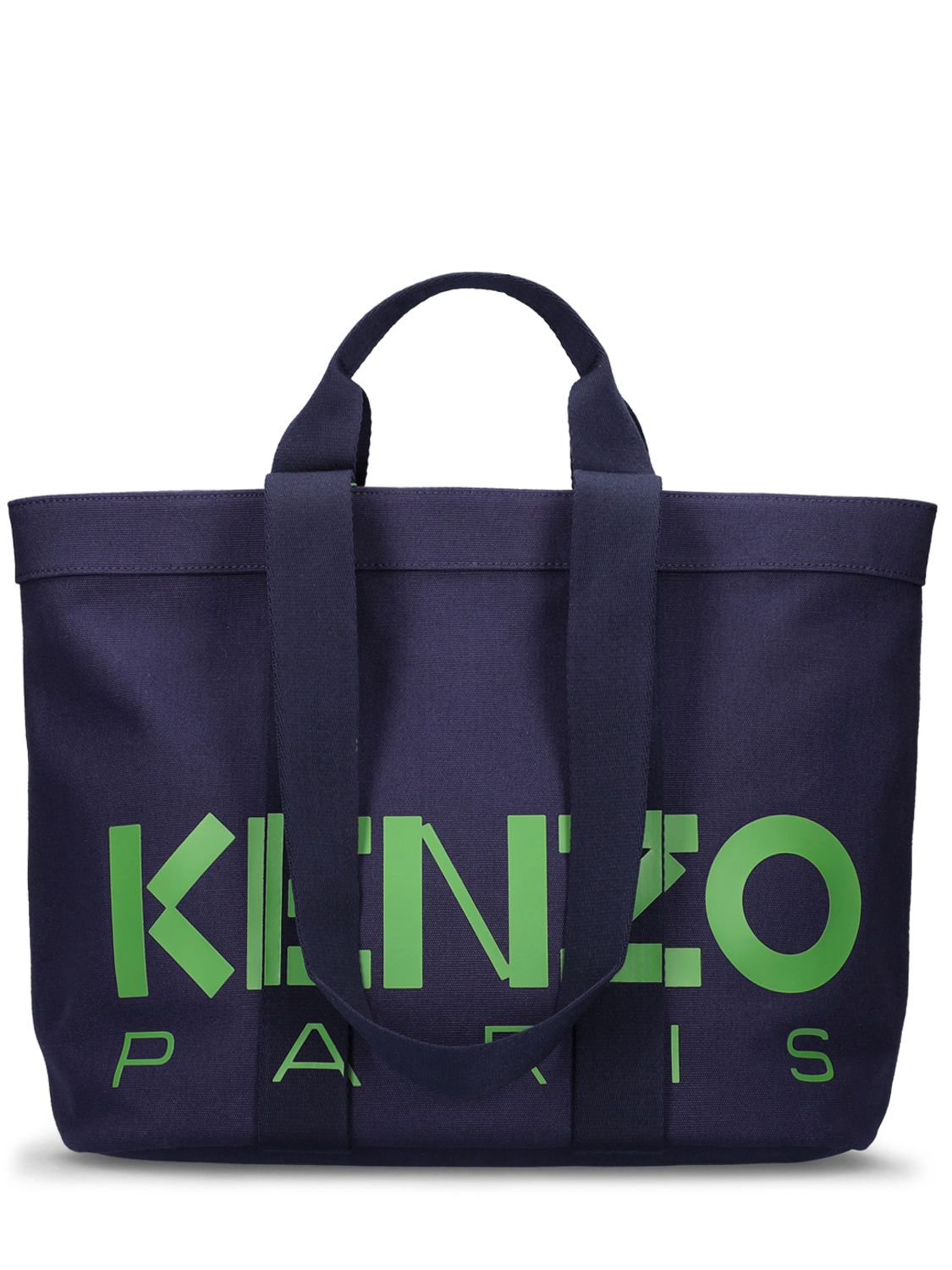 Kenzo Paris Large logo cotton canvas tote bag Midnight Blue