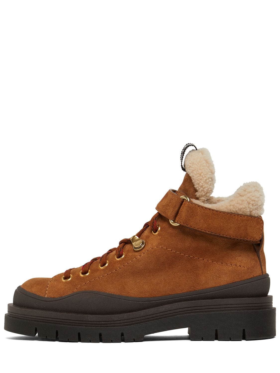 SEE BY CHLOÉ 30MM JOLYA SUEDE HIKING BOOTS