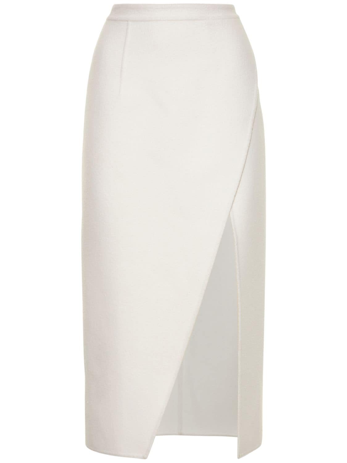 Midi Circle Skirt #White Skirt #Delvaux Le Brillant Bag #Self