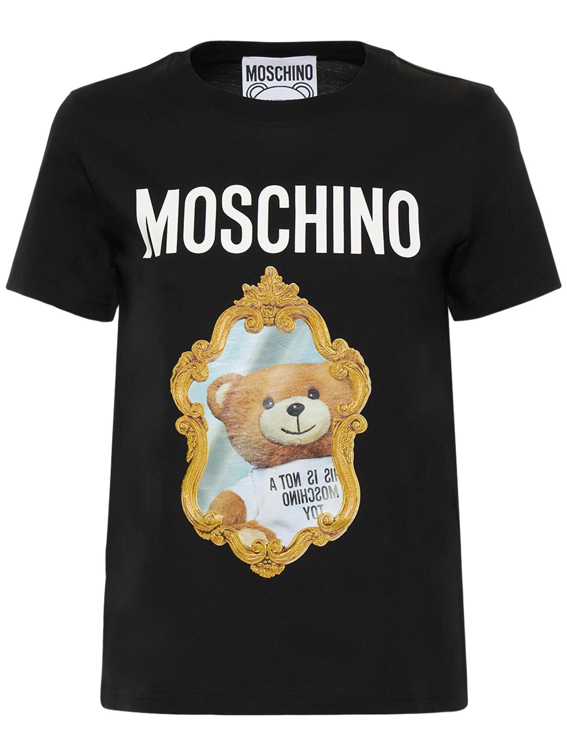 MOSCHINO LOGO&泰迪熊棉质平纹针织T恤