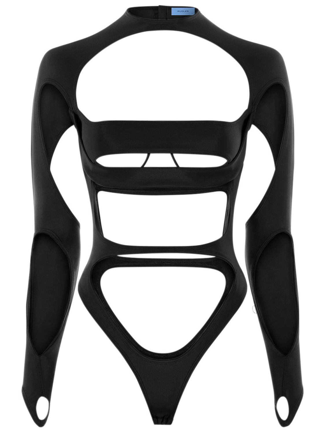 Mugler Jersey Cutout Bodysuit ModeSens