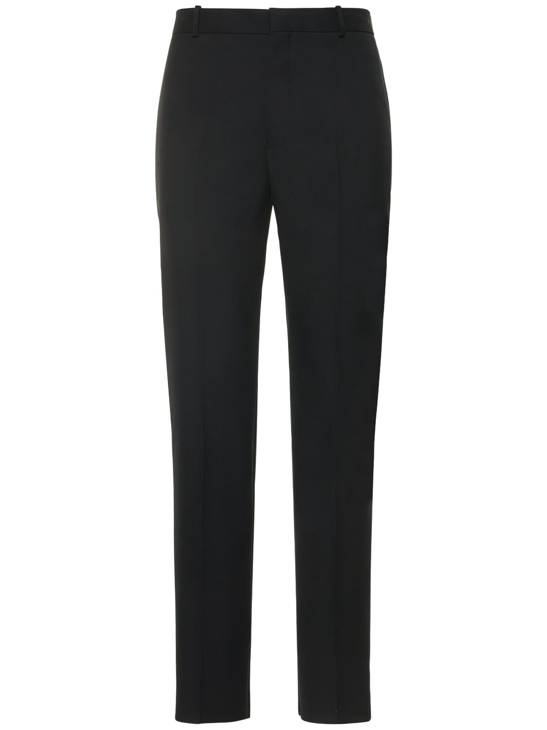 Alexander Mcqueen Wool Trousers Striped Sides In Black