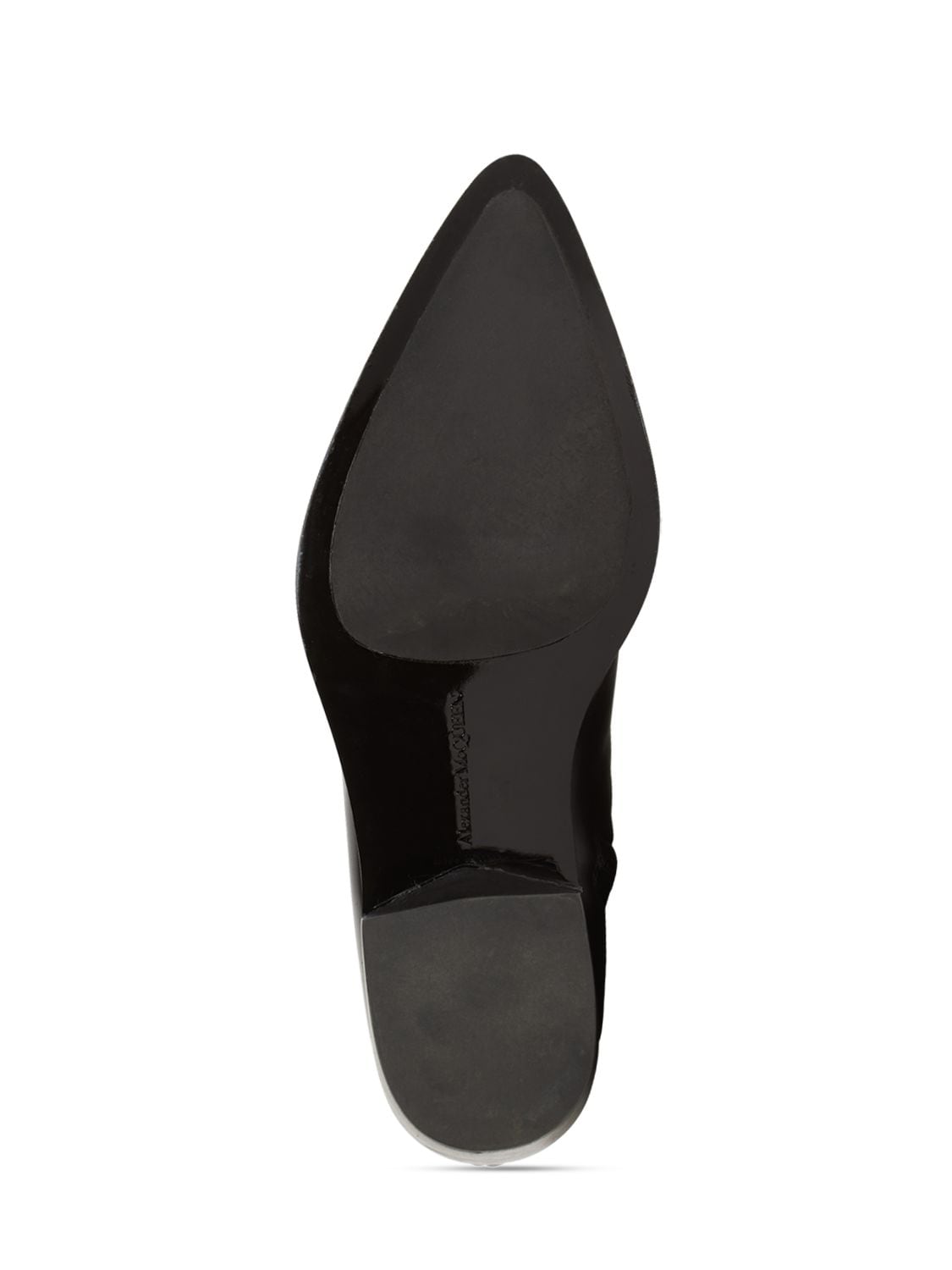Shop Alexander Mcqueen Punk Leather Boots W/ Metal Toe Cap In Black,silver