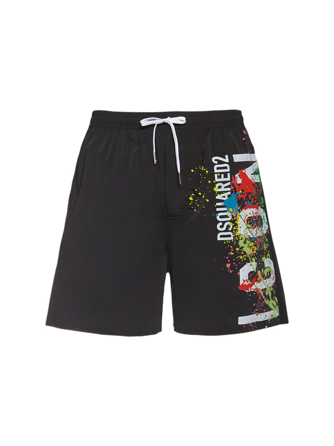 DSQUARED2 UNDERWEAR Icon Splatter Print Nylon Swim Shorts