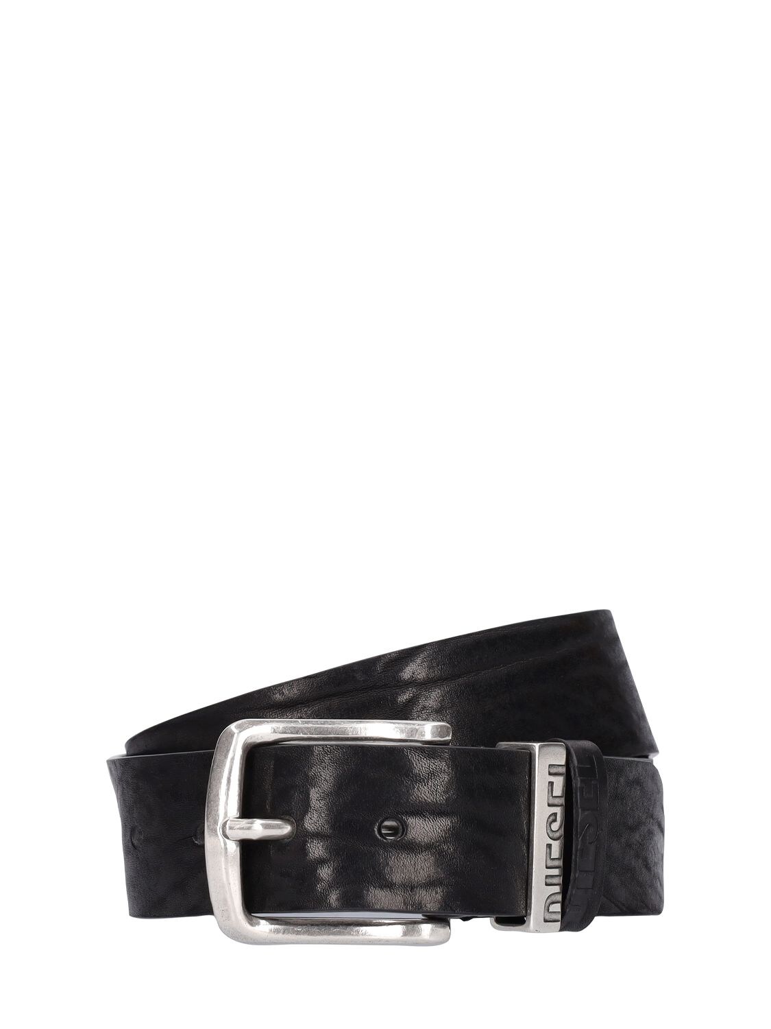 Diesel - 4cm b-visible leather belt - Black | Luisaviaroma