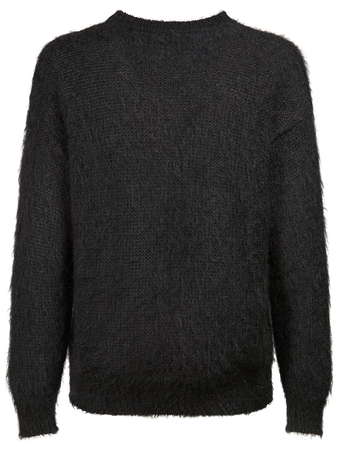 Shop Saint Laurent Mohair Blend Sweater In Black