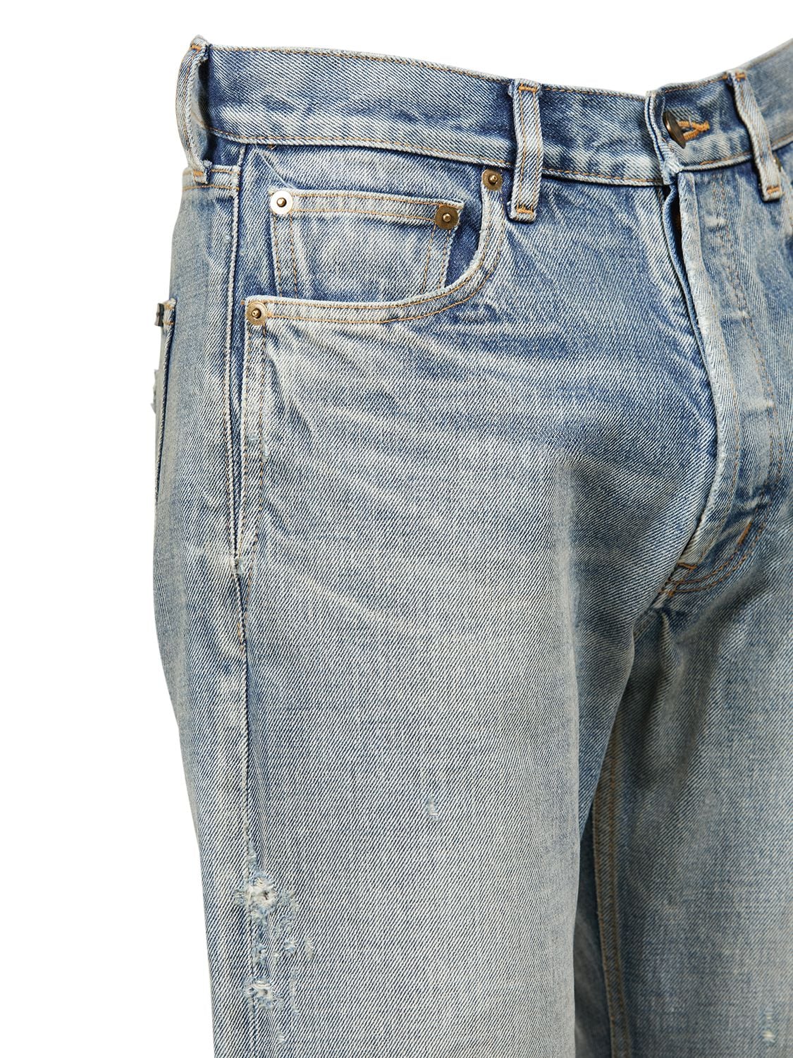 Shop Saint Laurent Relaxed Mid Waist Jeans In Melrose Blue
