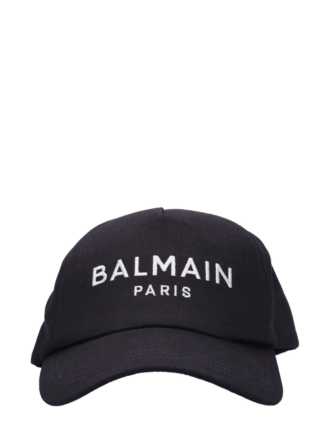 BALMAIN Logo Cotton Twill Baseball Cap | Smart Closet