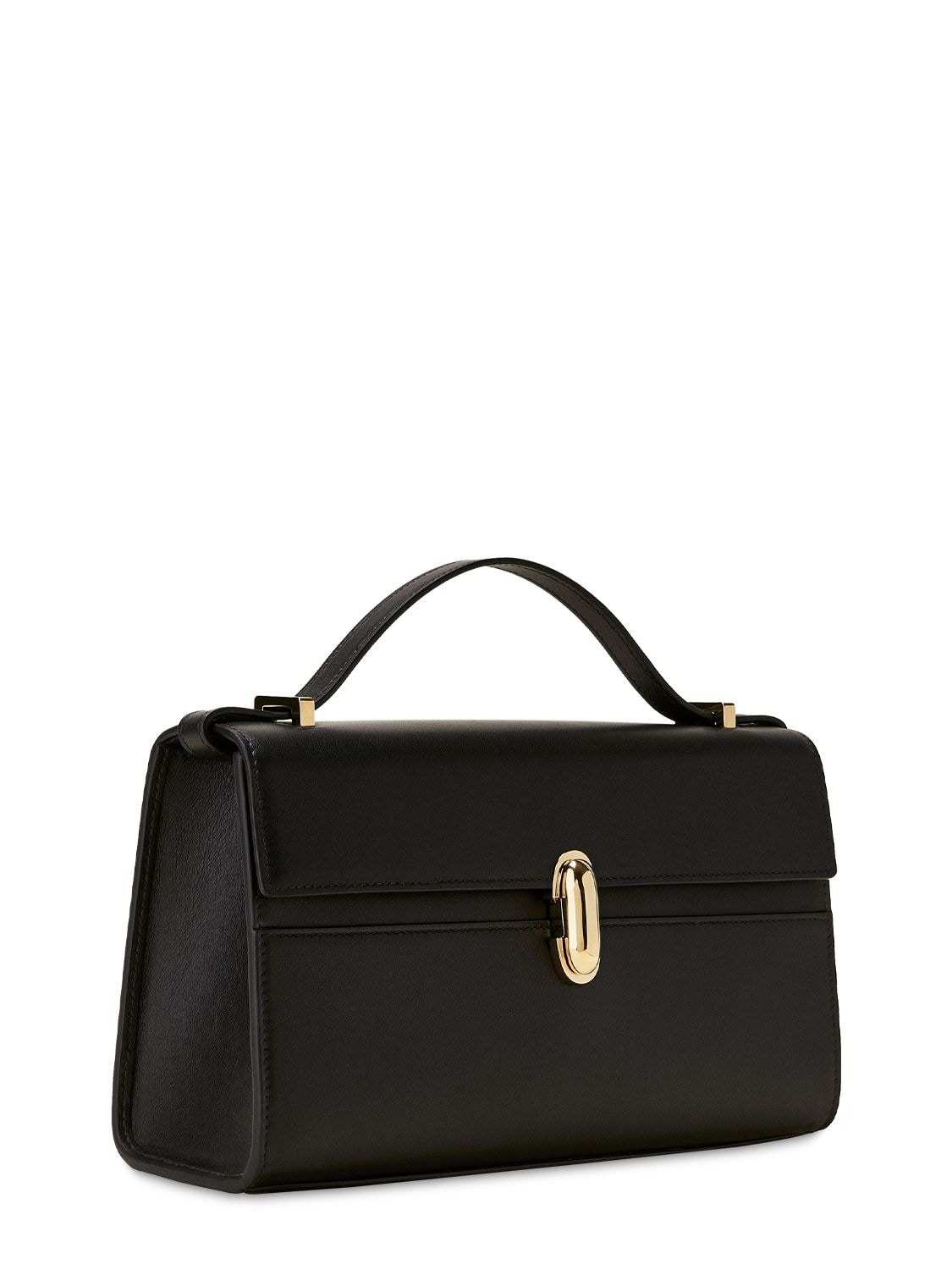 Shop Savette The Symmetry 26 Leather Shoulder Bag In Black