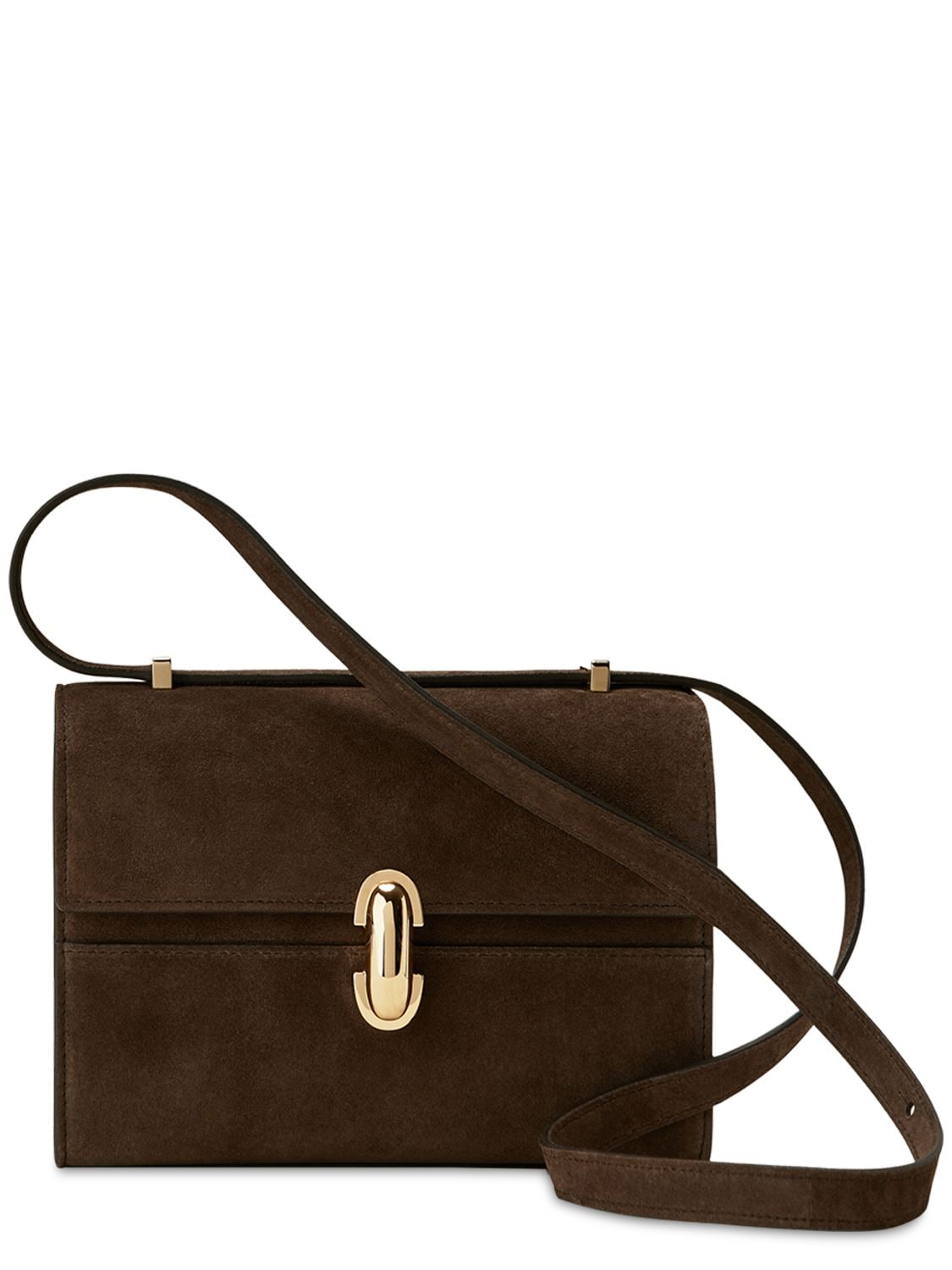 Savette The Symmetry 19 Suede Shoulder Bag In Brown | ModeSens