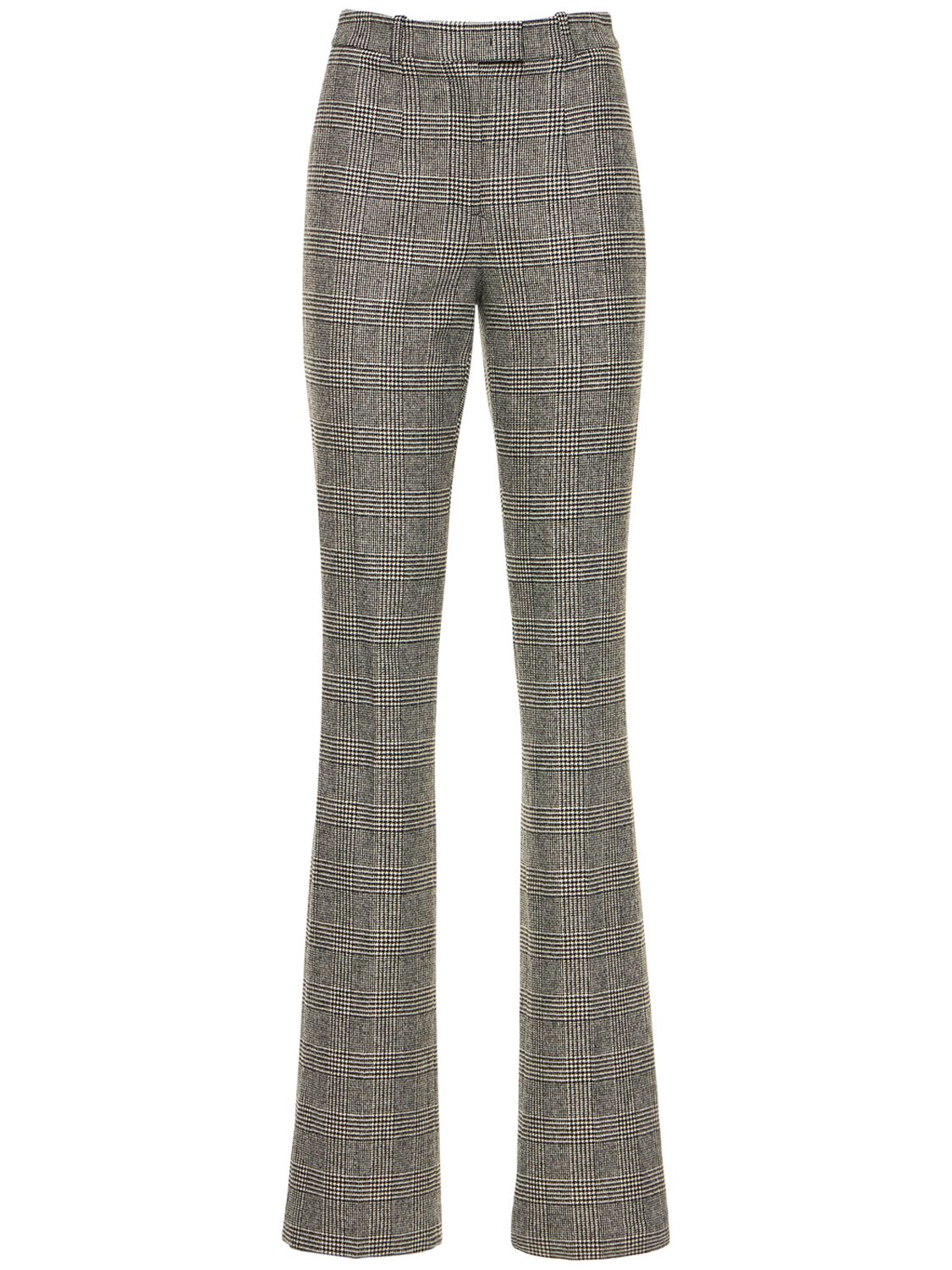 Michael Kors Yasmeen Wool Glenplaid Flannel Trousers In Multicolor