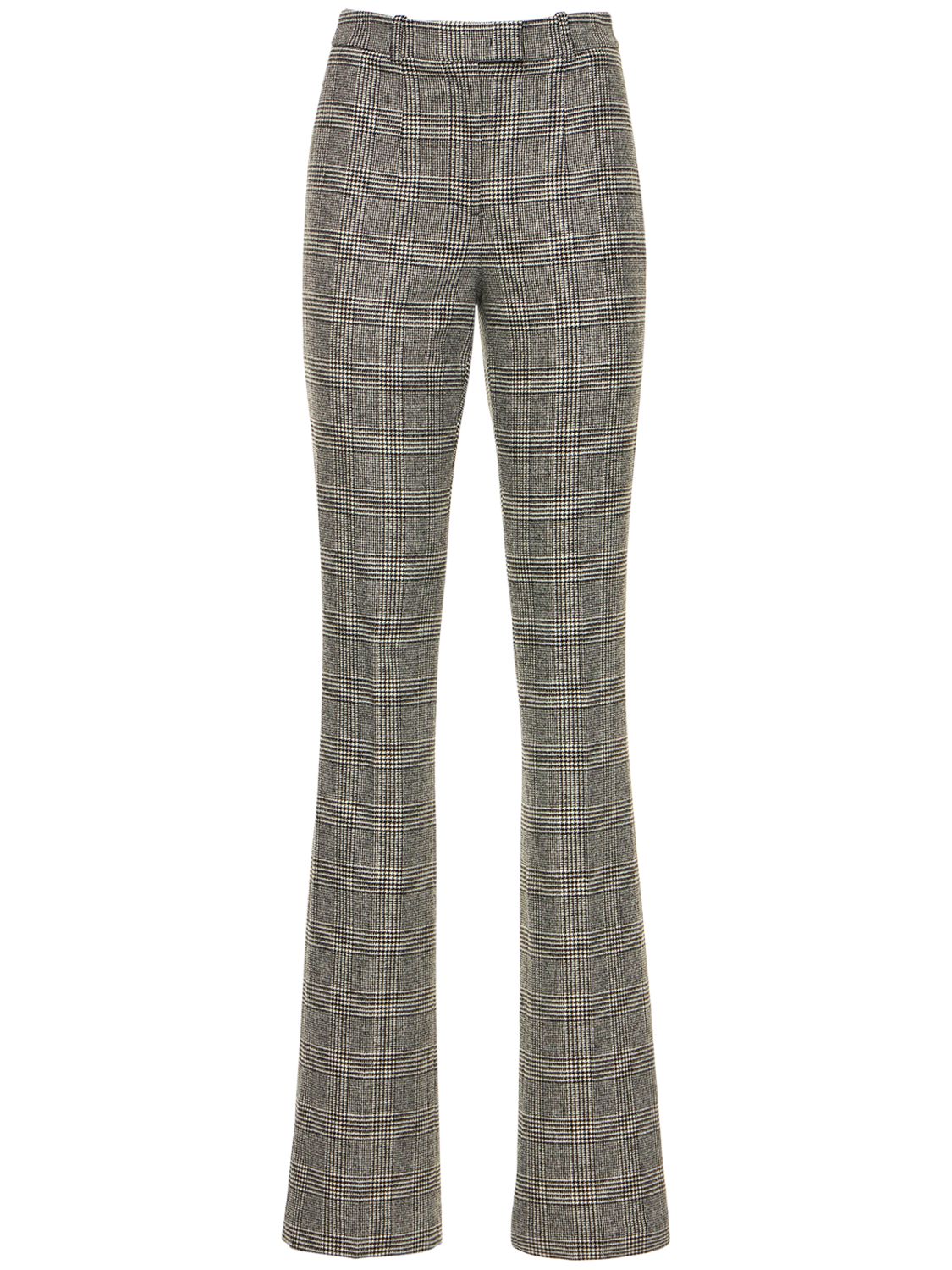 MICHAEL KORS YASMEEN WOOL GLENPLAID FLANNEL TROUSERS