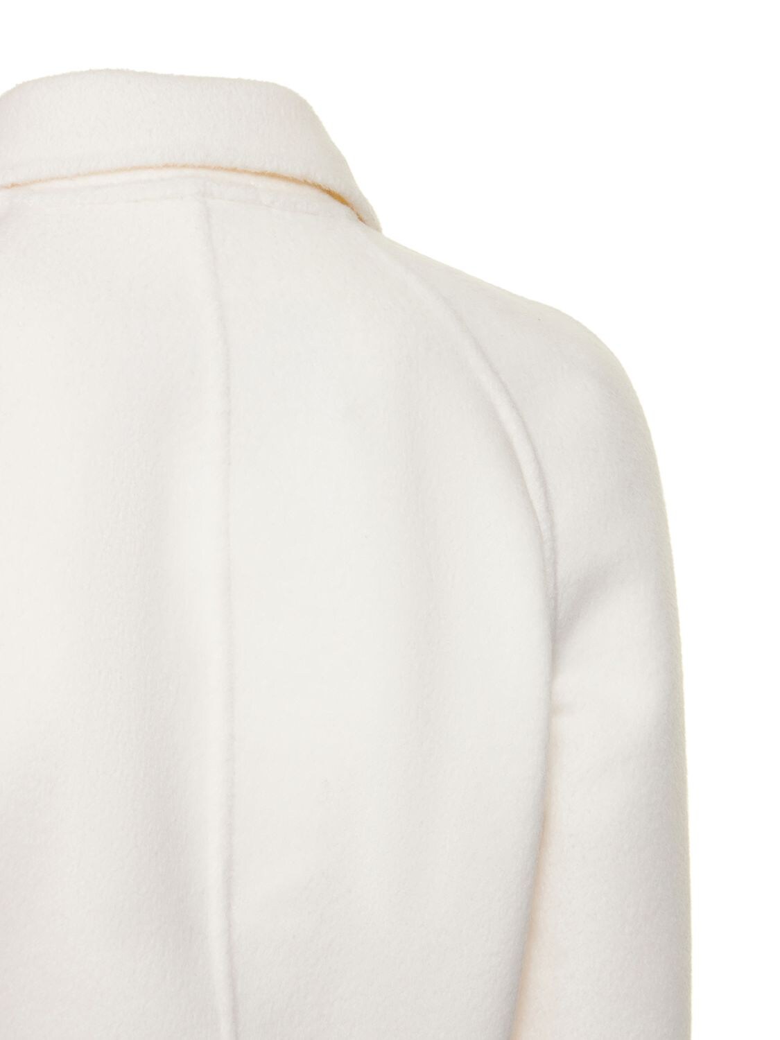 Shop Michael Kors Wool Blend Belted Coat In White