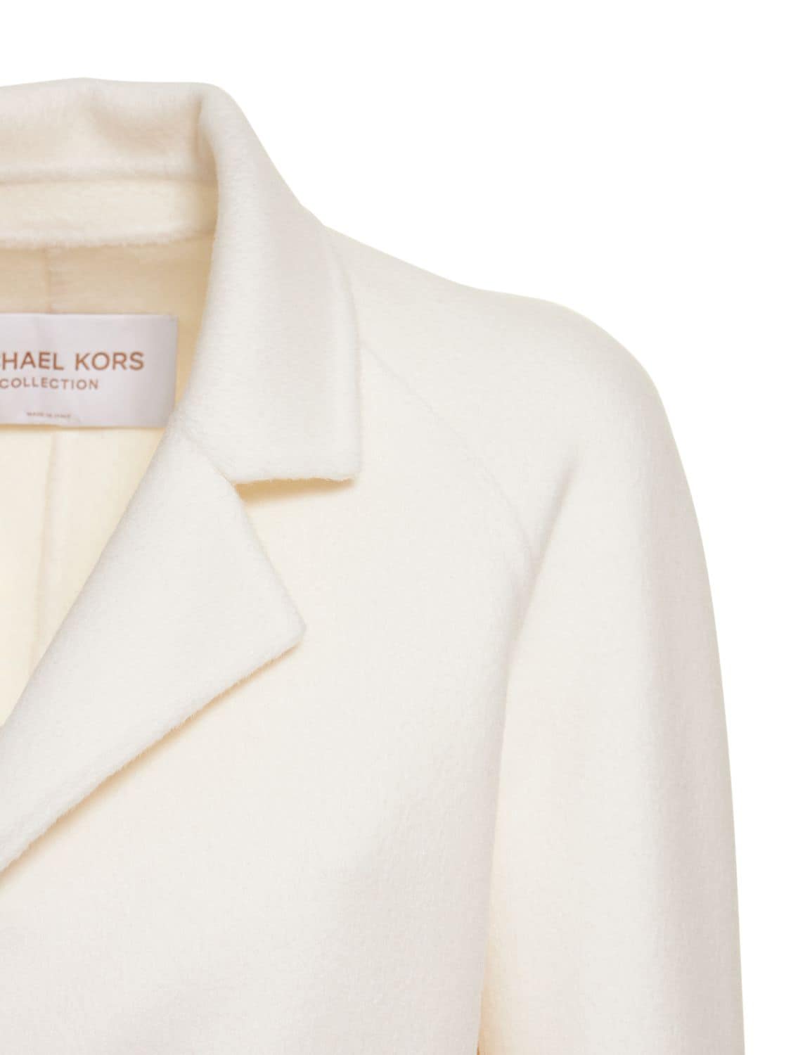 Shop Michael Kors Wool Blend Belted Coat In White