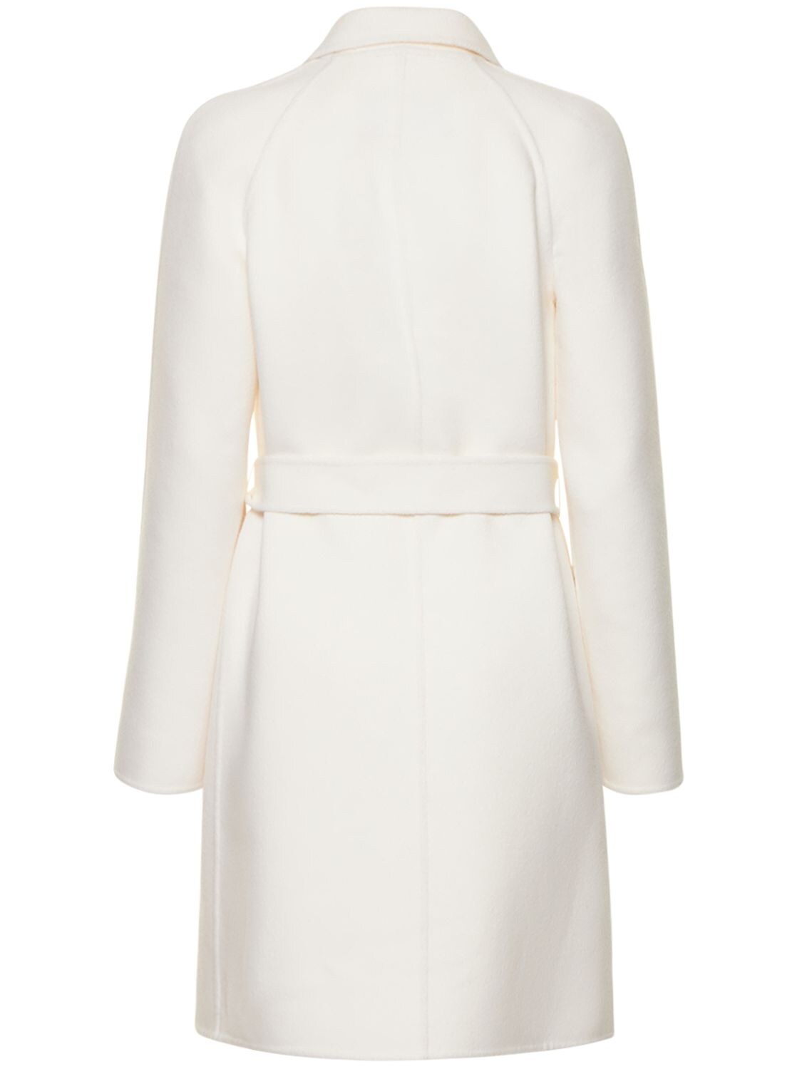 Shop Michael Kors Wool Blend Belted Coat In White