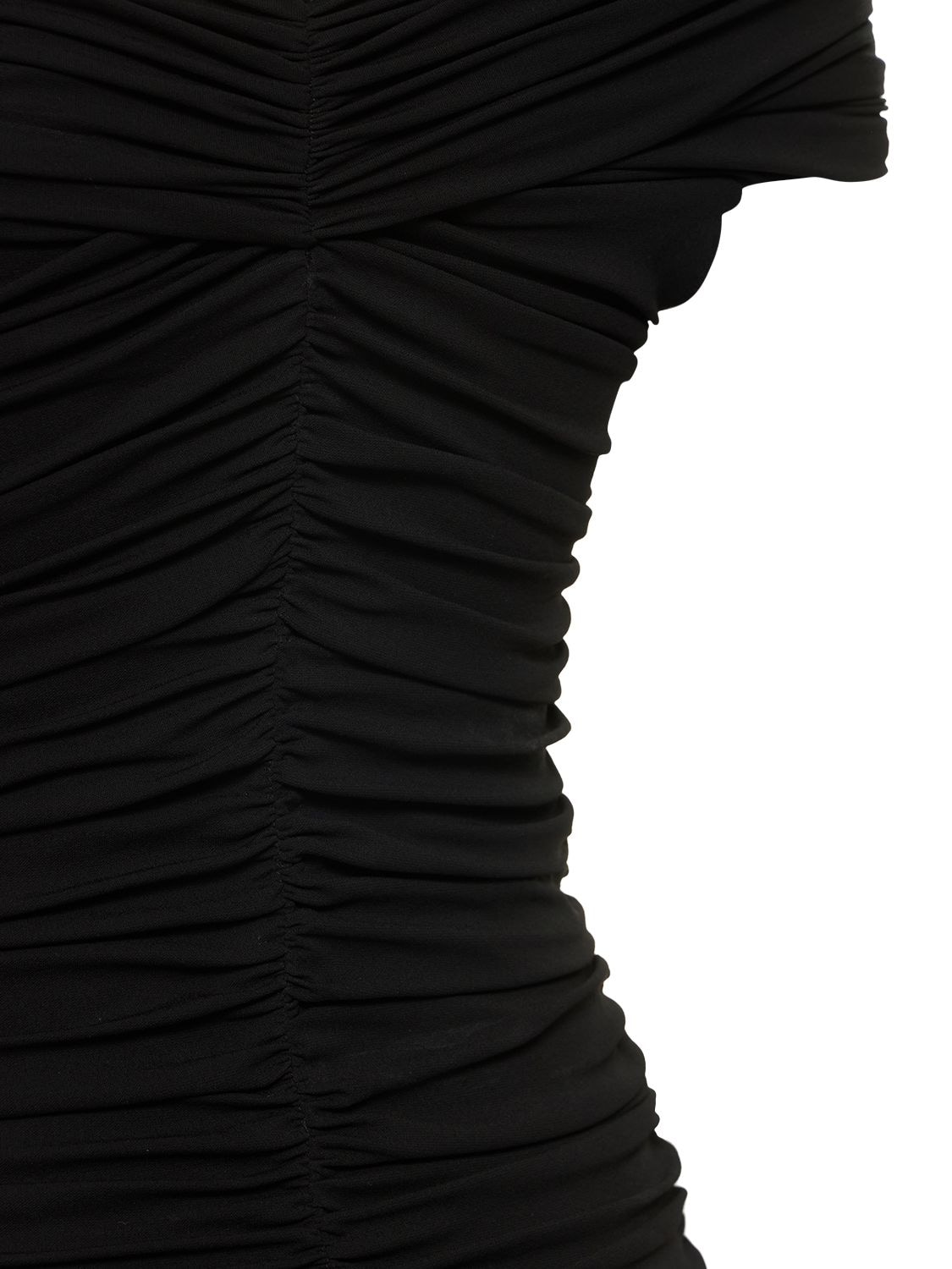 Shop Michael Kors Jersey Viscose Off The Shoulder Body In Black