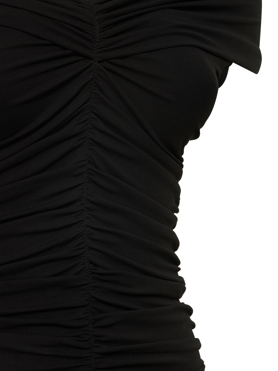 Shop Michael Kors Jersey Viscose Off The Shoulder Body In Black