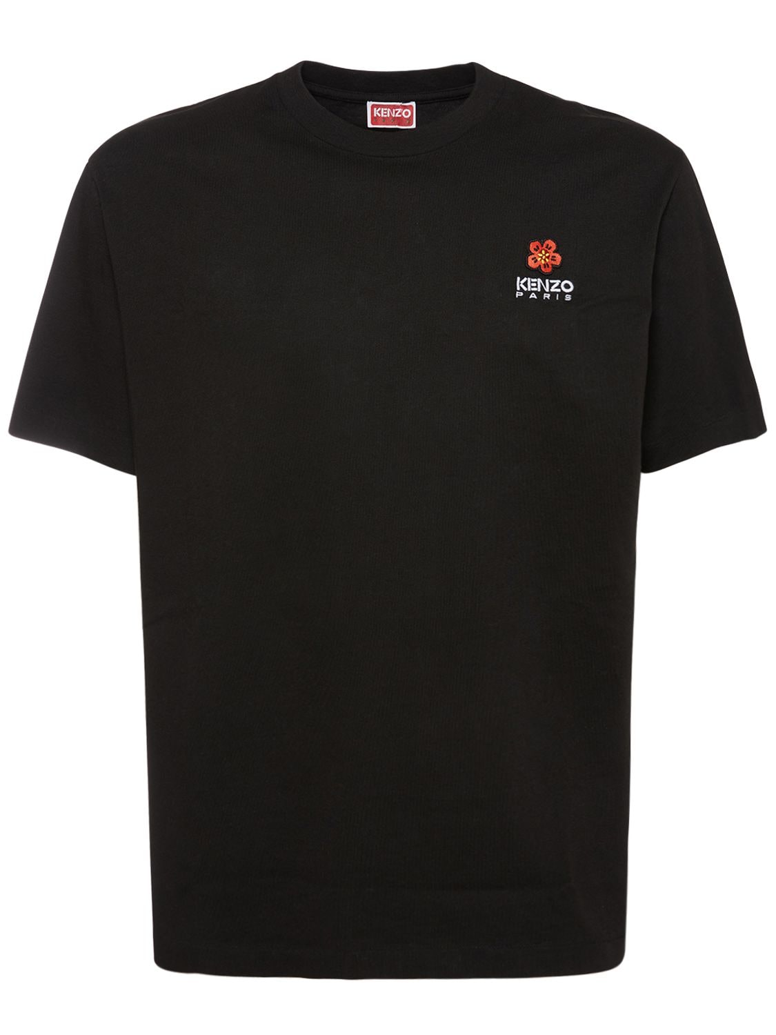 Kenzo Boke Logo Cotton Jersey T-shirt In Black