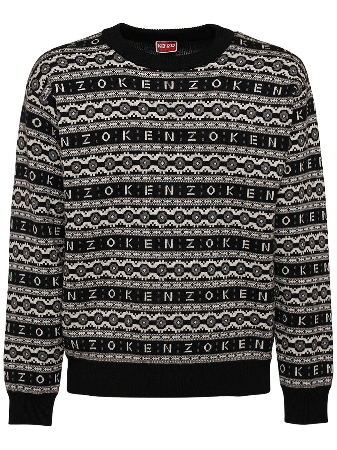 KENZO PARIS Jacquard Wool Sweater