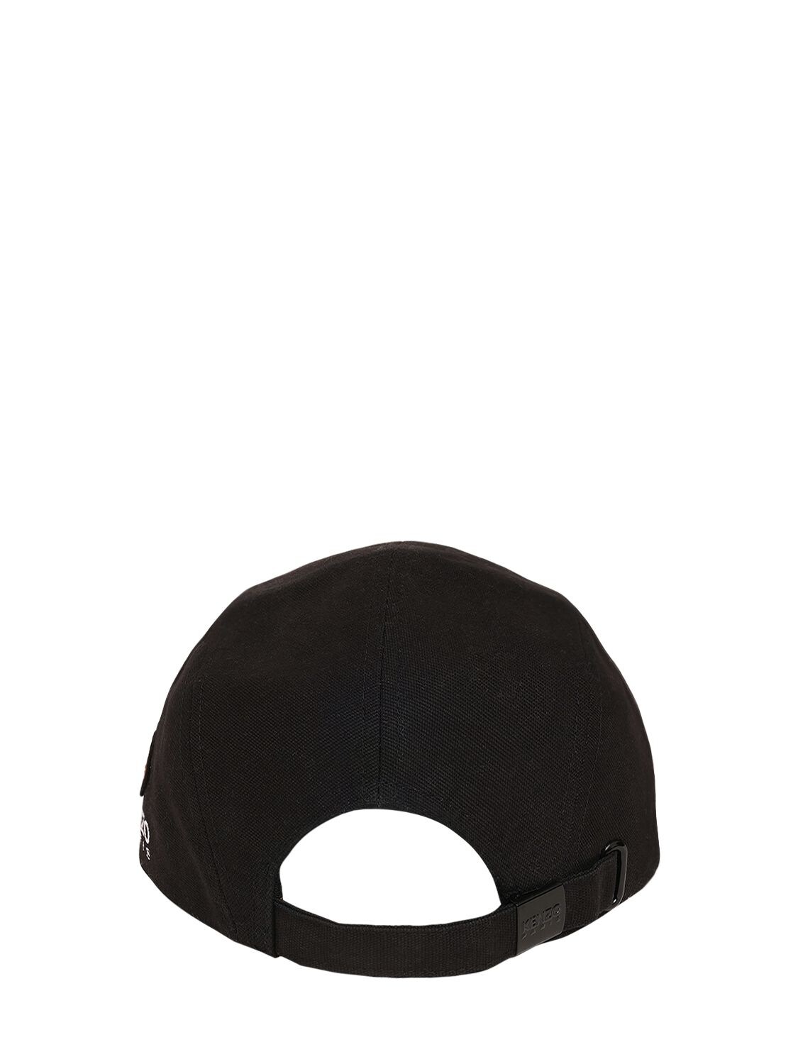 Shop Kenzo Boke Embroidered Cotton Baseball Hat In Black