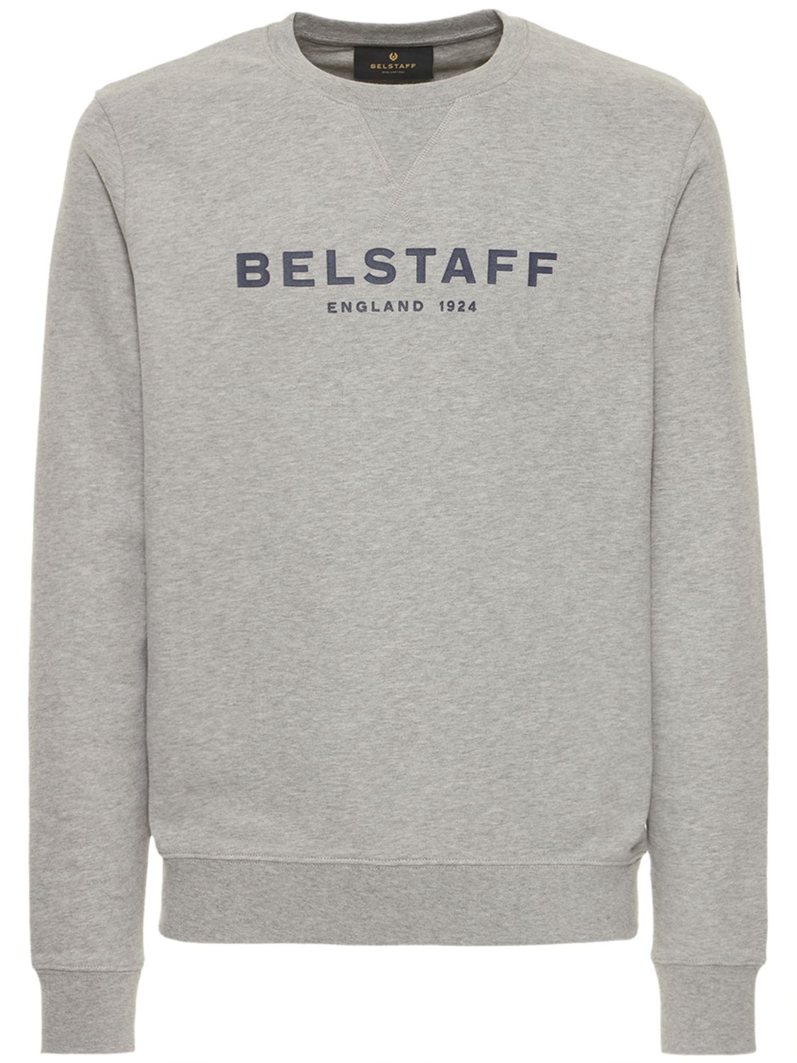 Belstaff Mens 1924 Sweatshirt In Grey Melange In Dark Ink