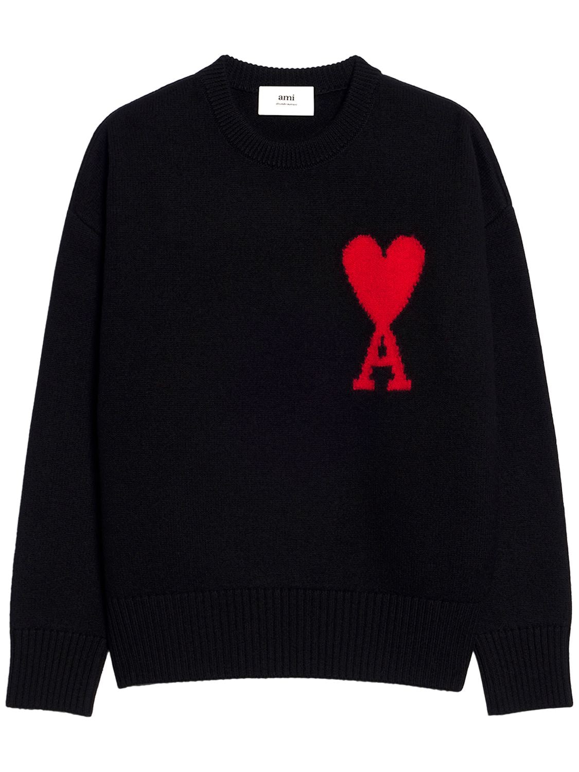 AMI PARIS Logo Wool Knit Sweater