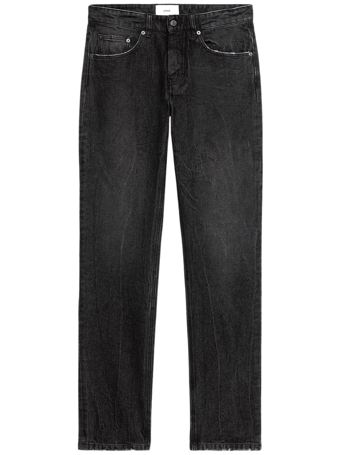 AMI Paris - Cotton denim jeans - Black | Luisaviaroma