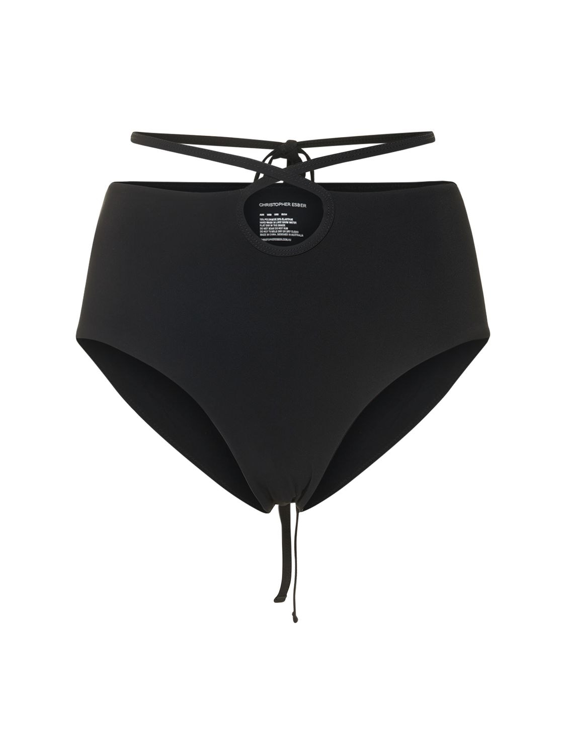 CHRISTOPHER ESBER LOOP TIE HIGH RISE BIKINI BOTTOMS