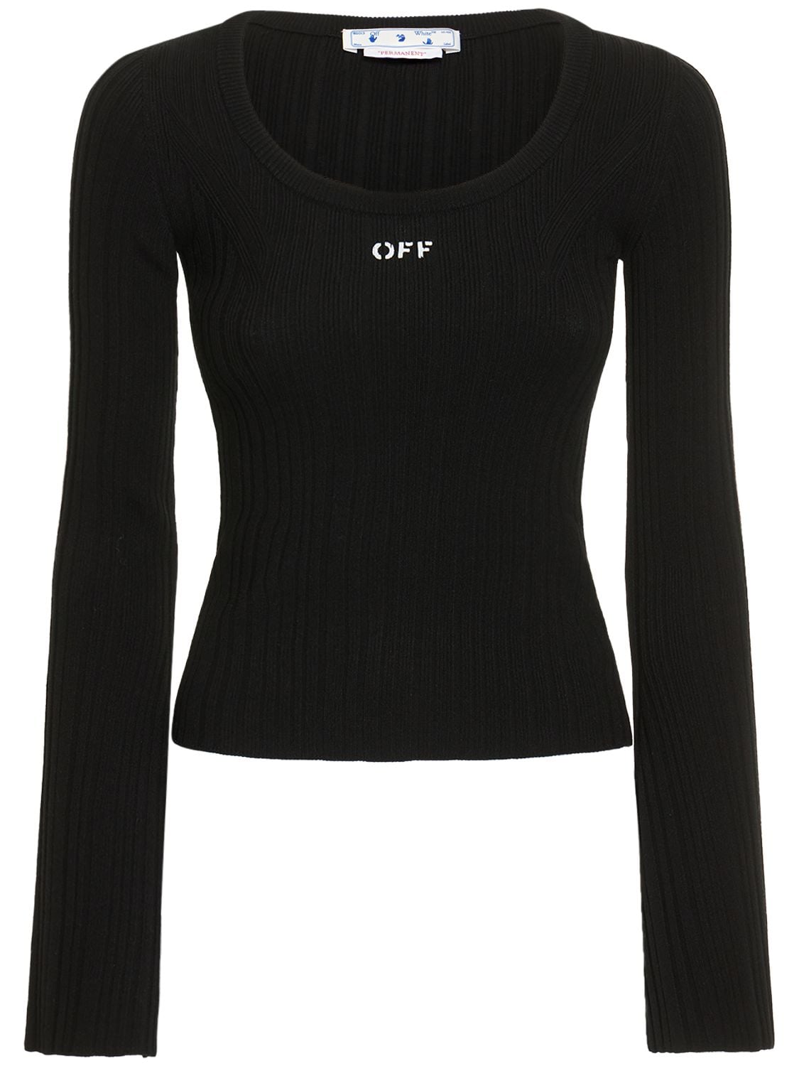 Logo Stretch Knit Top