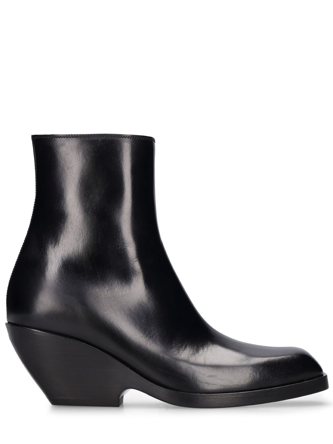 KHAITE 40mm Hooper Leather Ankle Boots