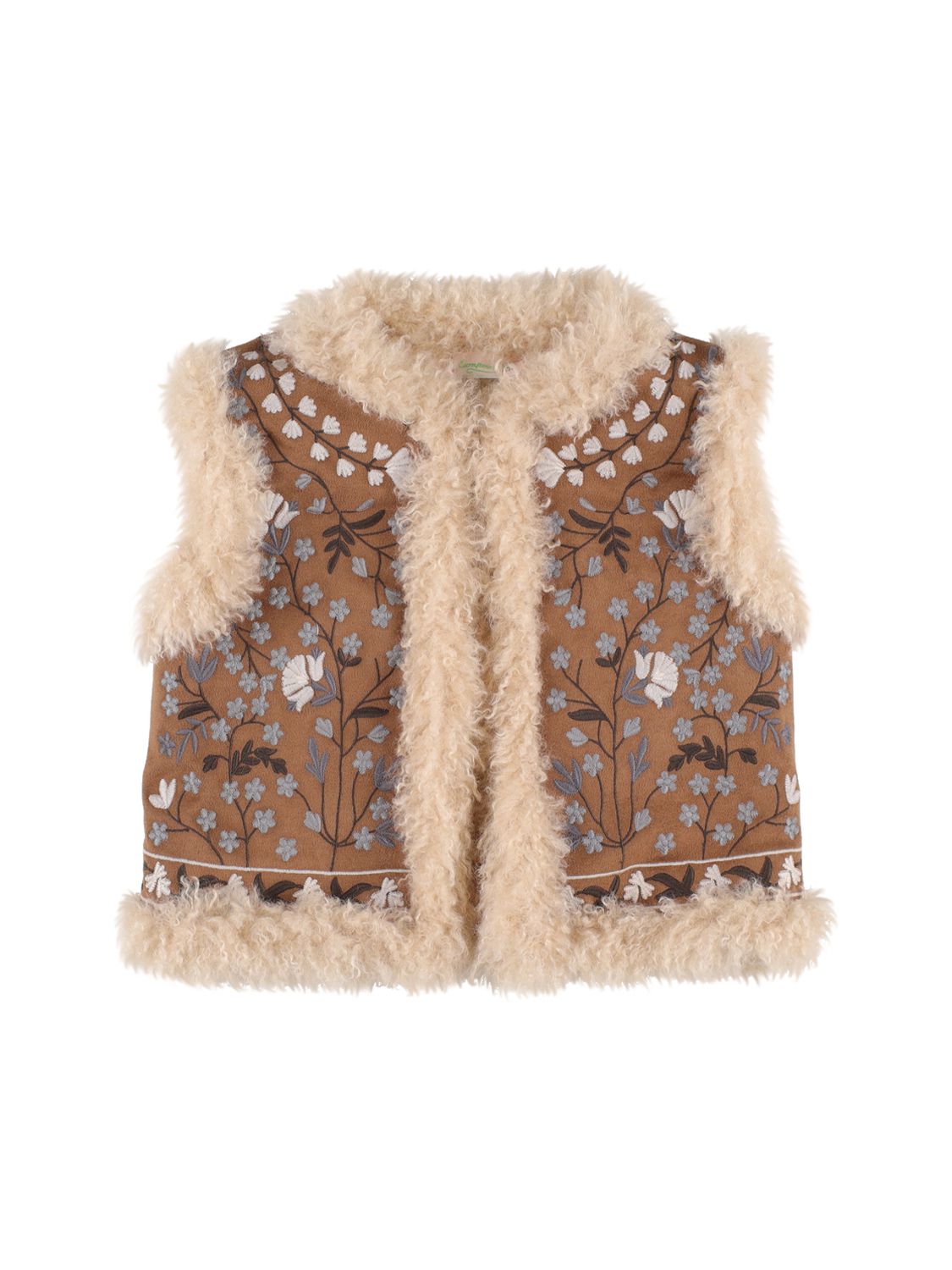 BONPOINT Printed Faux Fur Vest for Kids