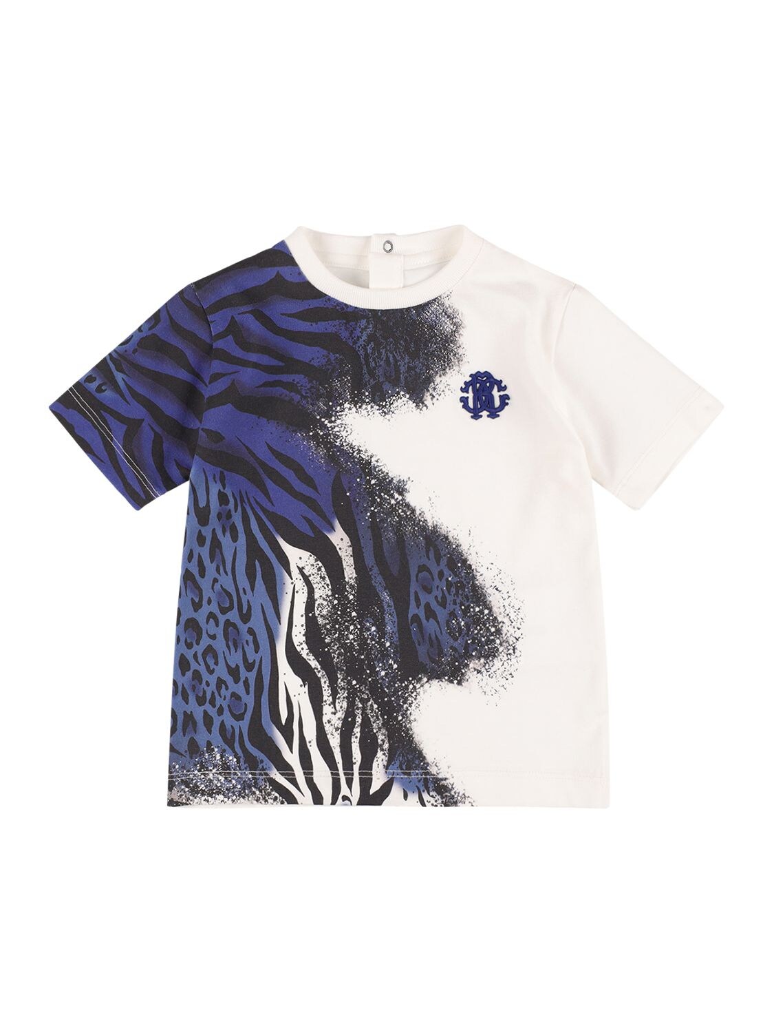 Zebra Print Cotton Jersey T-shirt W/logo